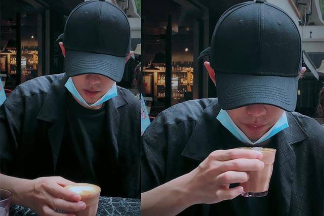 在工作室发出的小视频中就可以看到,肖战在喝咖啡的时候也是专门把