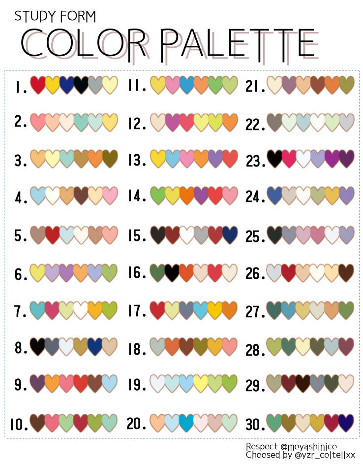 还在为绘画配色发愁?这份配色表送你了