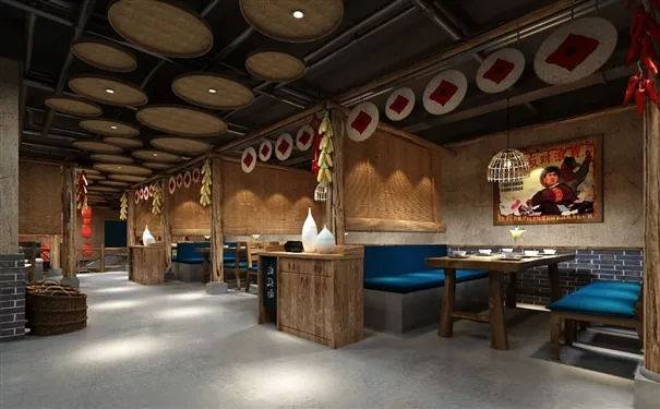 峥业装饰中式复古乡村风饭店,让就餐更为享受_装修