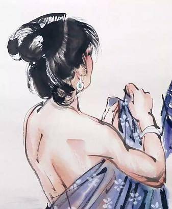 黄胄的《浴女图》美在自然_手机搜狐网