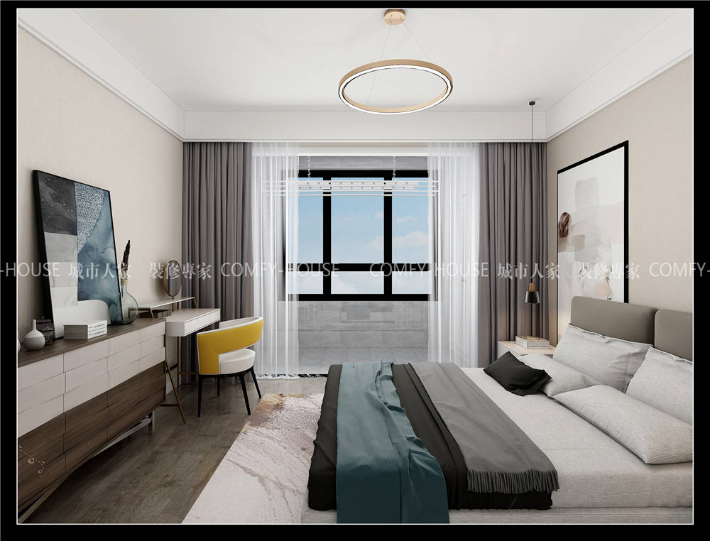 三箭瑞景苑三室两厅简约风格装修效果图