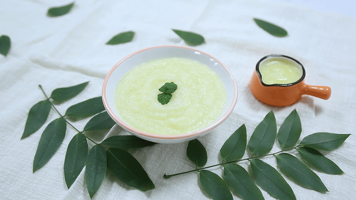 组图:初哆咪辅食制作教程!香橙花菜泥