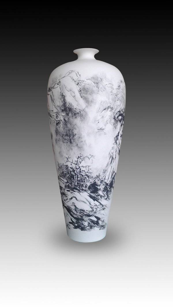 姚刚陶瓷书画艺术作品欣赏