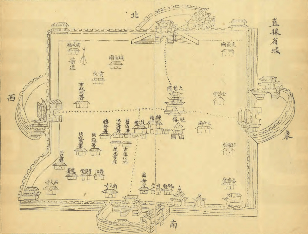 清朝的保定府城保定城最早建于何时已不可考,元朝大将张柔将驻地由