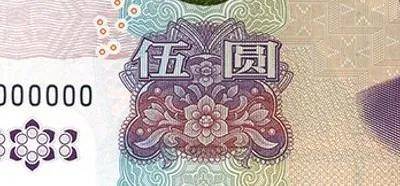 面额数字"5"颜色变化(防伪特征图解)2020年版5元纸币正面2020年版