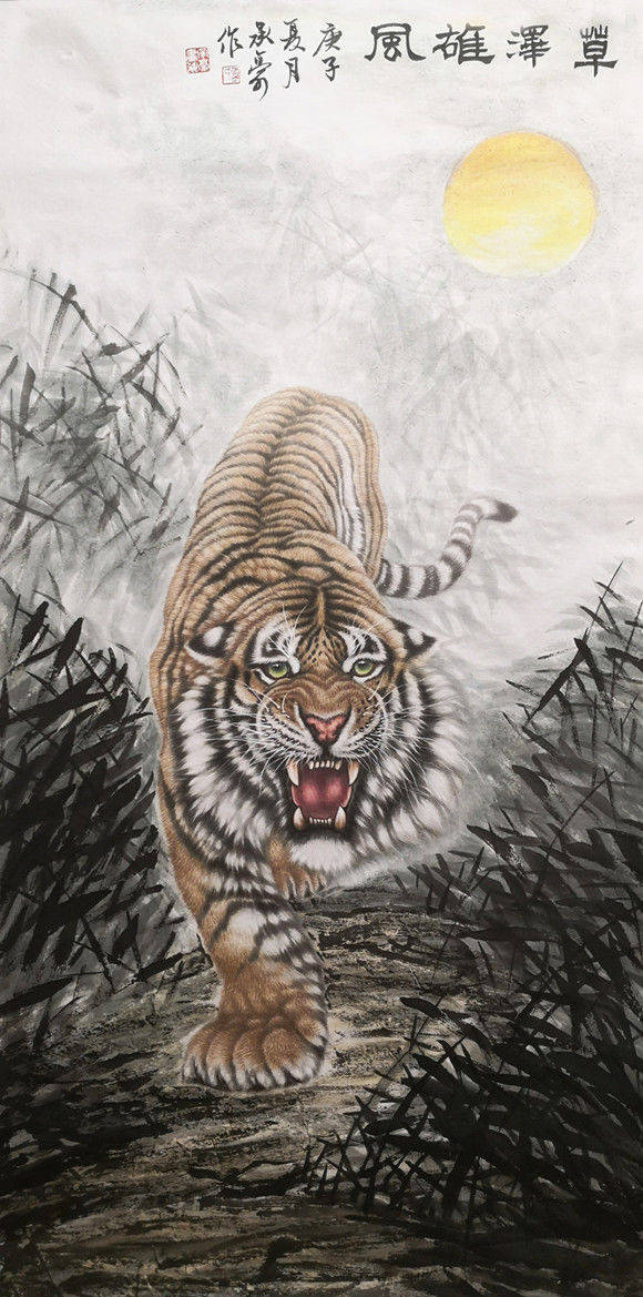 当代实力派画虎名家卢承豪作品欣赏