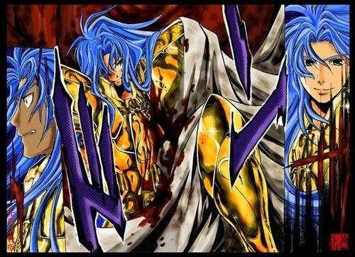 在哥哥阿斯普罗斯前去杀教皇的时候,德弗特洛斯在没有穿黄金圣衣的