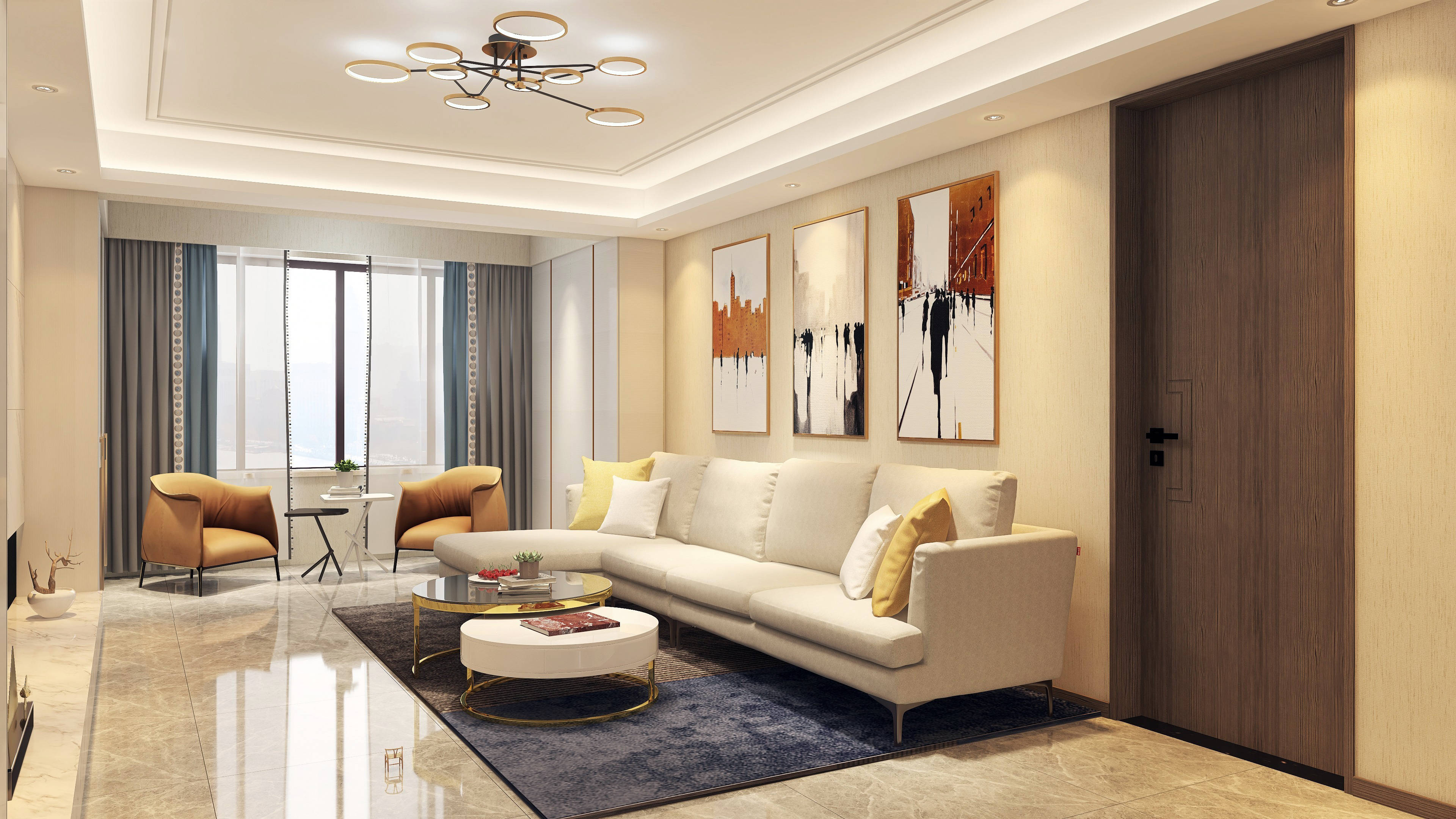 暖暖柔和的现代轻奢风