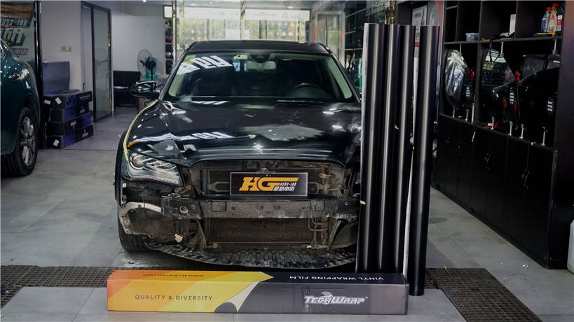 汽车黑武士 奥迪a8汽车贴膜磨砂黑 长沙汇格车研_手机搜狐网