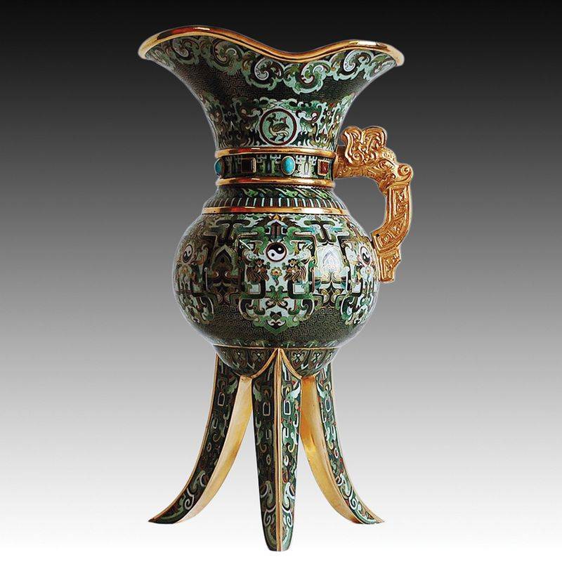 张同禄景泰蓝作品爵士杯