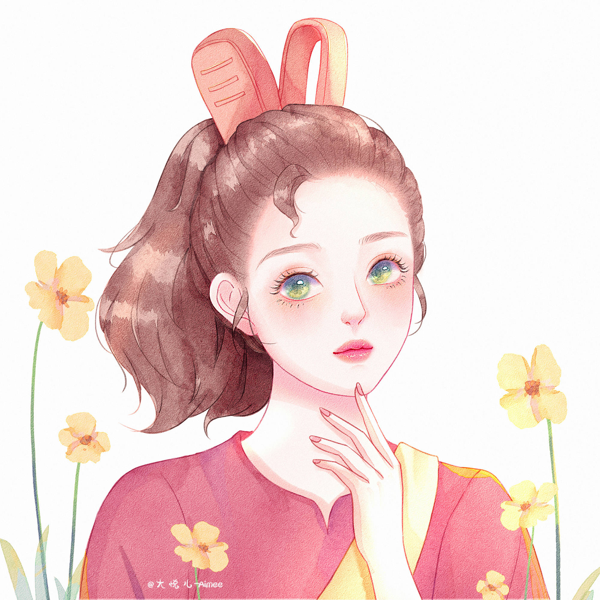 宫崎骏的女主变成插画女孩太美了哈尔与白龙乱入无违和感