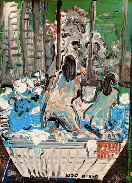 自我回归张旭东油画展亮相丽水古堰画乡艺术节