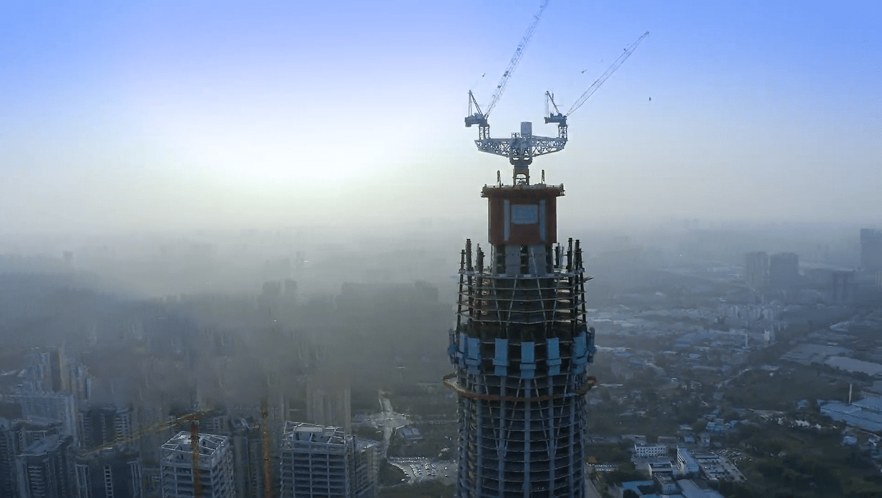 7天一层,成都第一高楼"蜀峰468"加速冲顶_手机搜狐网