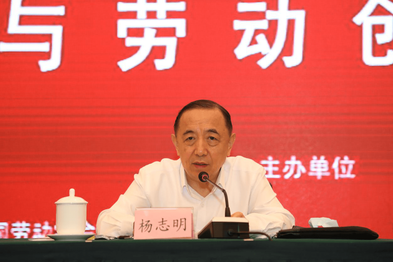 人社部原常务副部长,中国劳动学会会长杨志明作工作报告