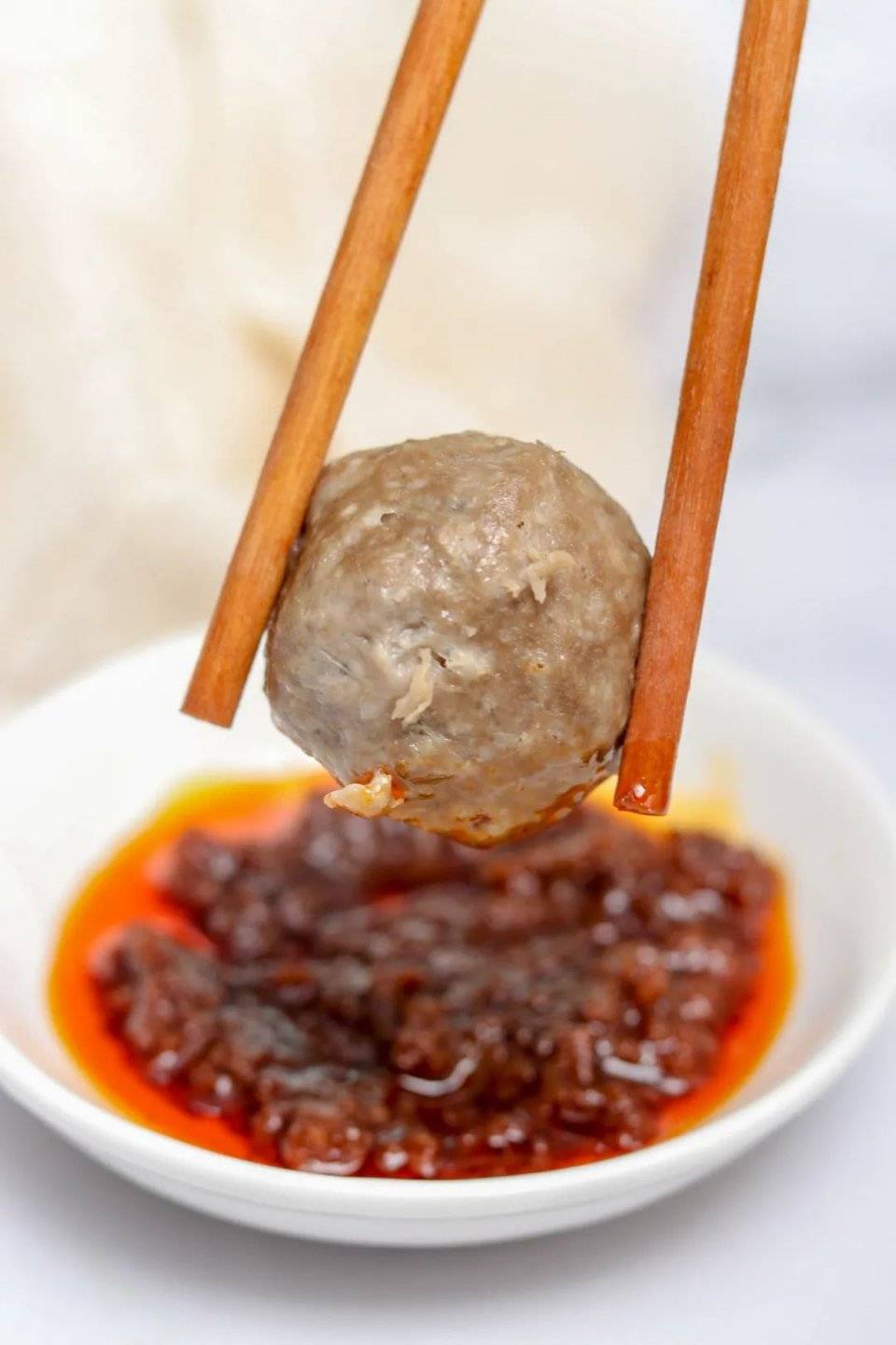 潮汕纯手打爆汁牛肉丸1年销量能绕汕头10圈