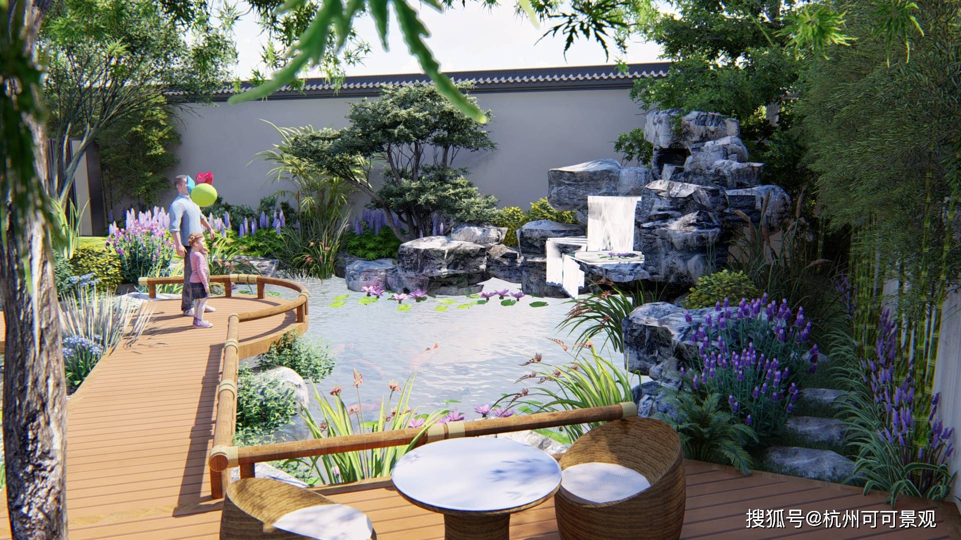 景观设计:景中看石,石中生境,院中摆放景观石看着才有韵味!