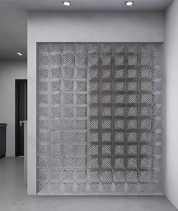 外墙用玻璃砖砌墙,时尚大气,通透美观.