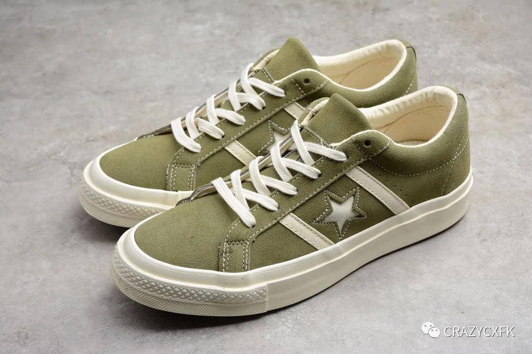 converseonestar匡威一星jackstarbarssuede橄欖綠