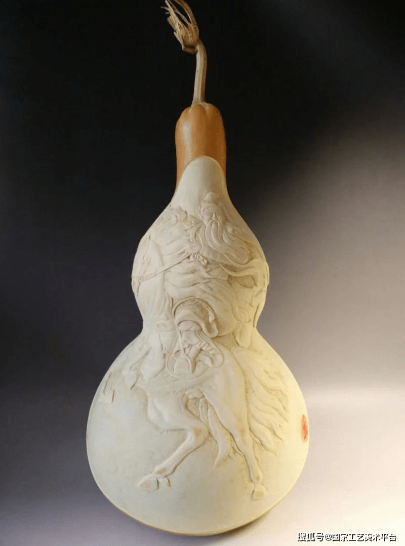 陶莉葫芦雕刻作品《寿翁》