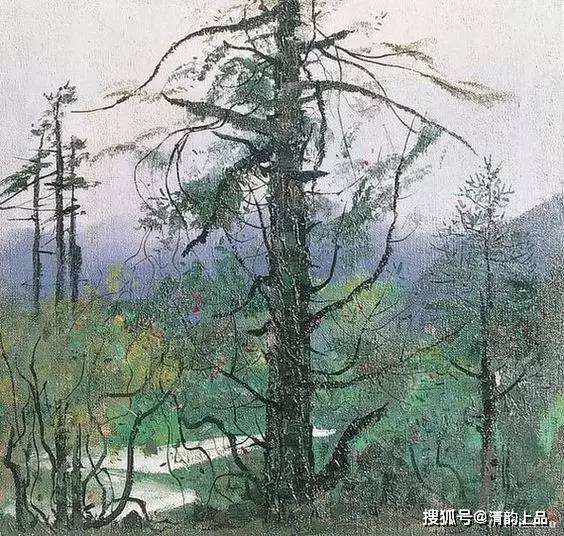 油畫代表作品有《長江三峽》,《北國風光》,《小鳥天堂》,《黃山松》