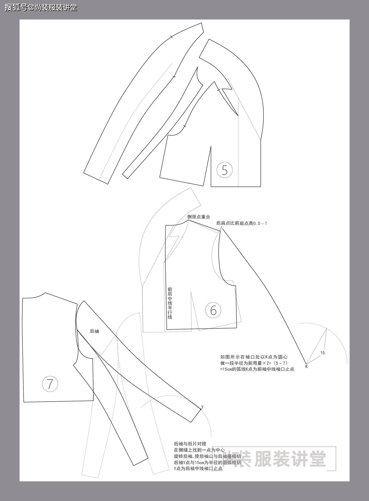 服装制版培训教程双排扣青果领插肩袖大衣