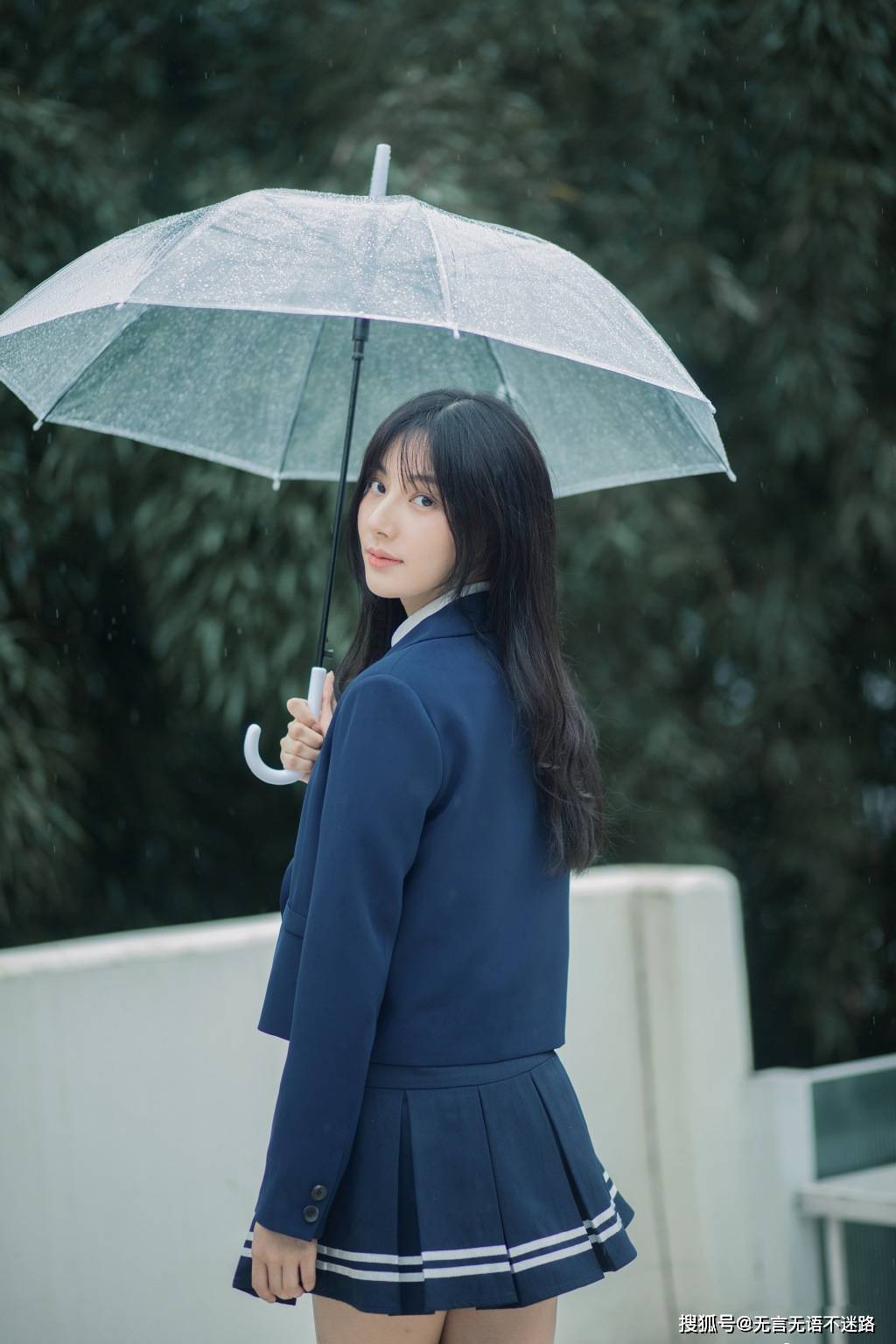 陈米麒 蓝色制服 清新性感 清纯甜美