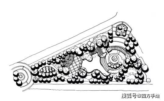 风景园林快题设计元素02各类型轴线节点