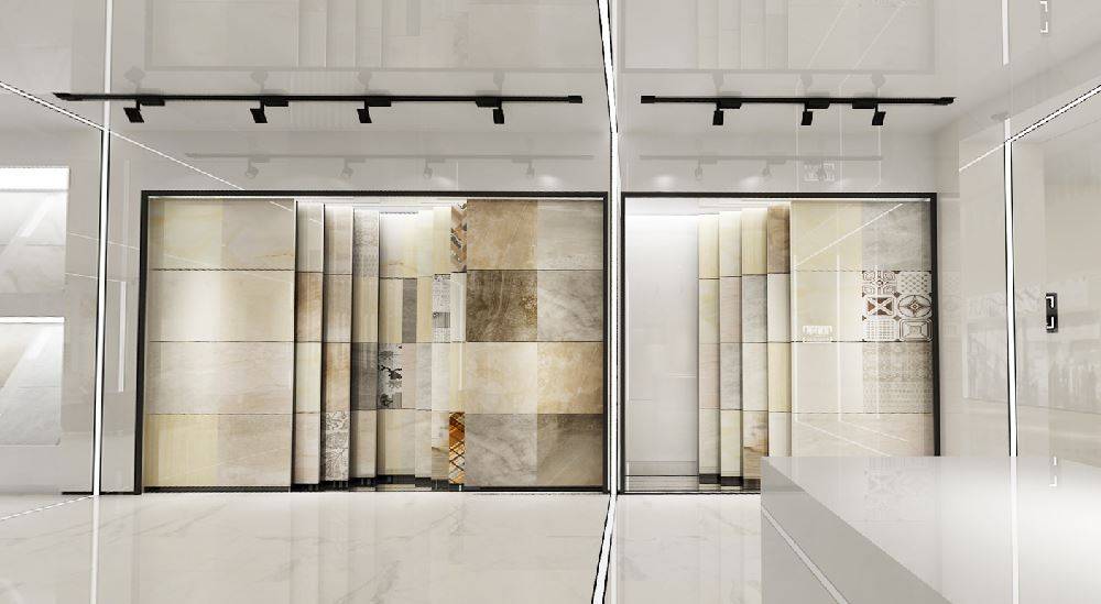 上海260平米现代简约瓷砖展示装修设计效果图