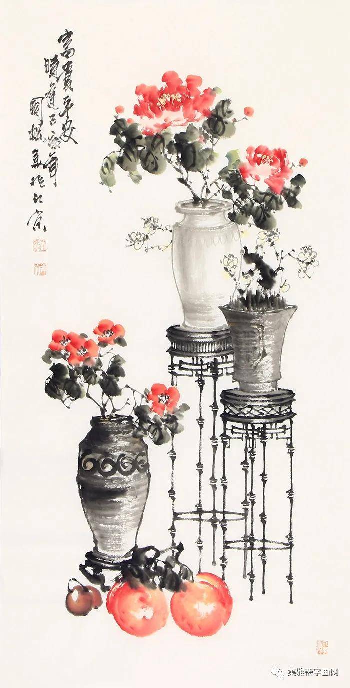 当代著名画家王国梁花鸟画作品欣赏