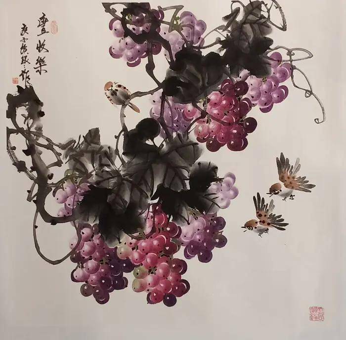 葡萄公主侯银银书画作品具有着很强的艺术感染力