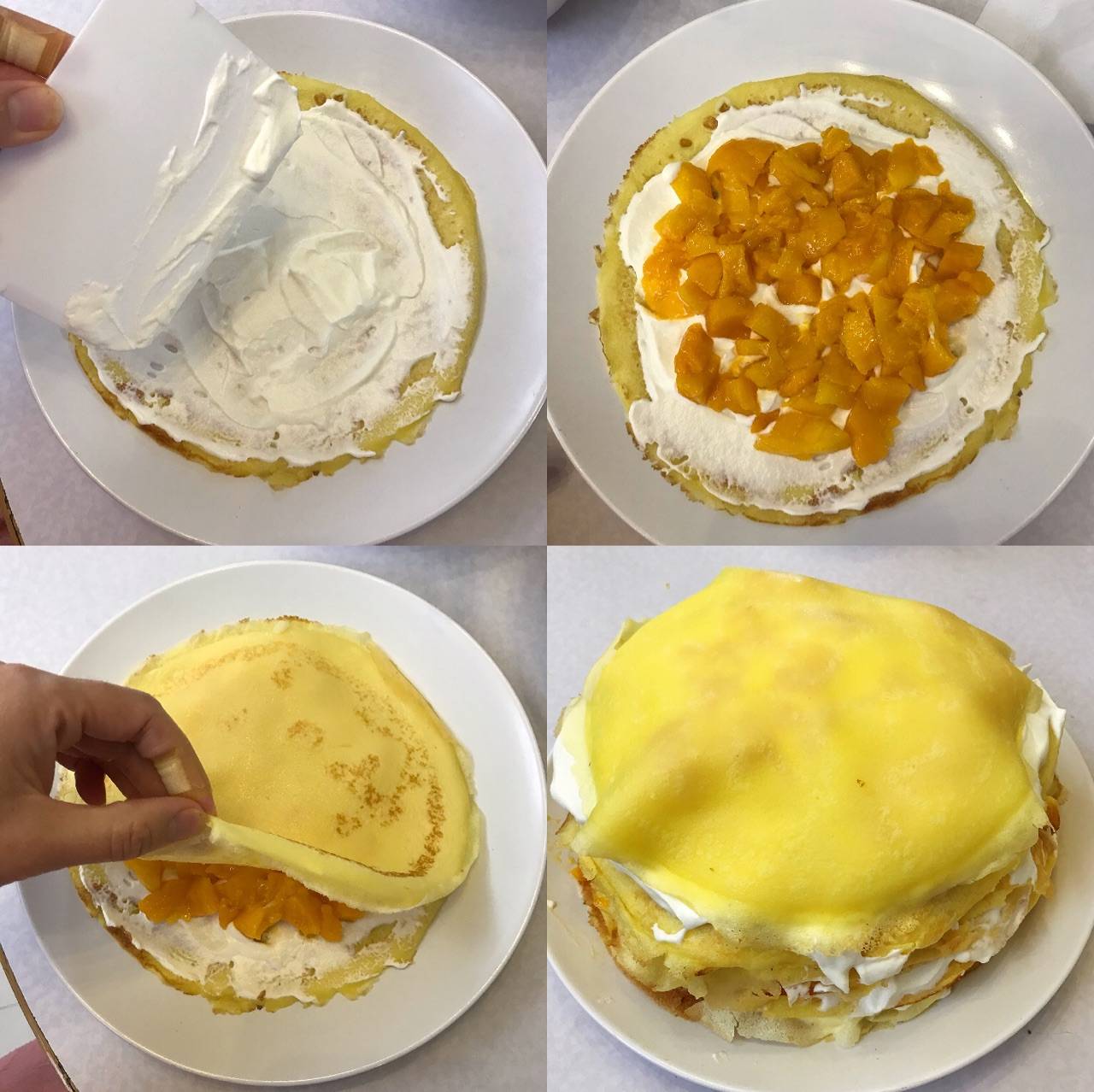 芒果千层蛋糕的做法配方口感细腻芒果口味的千层蛋糕