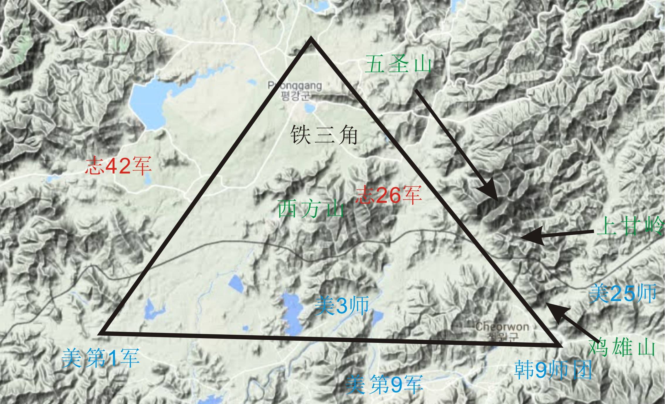上甘岭位置地图图片