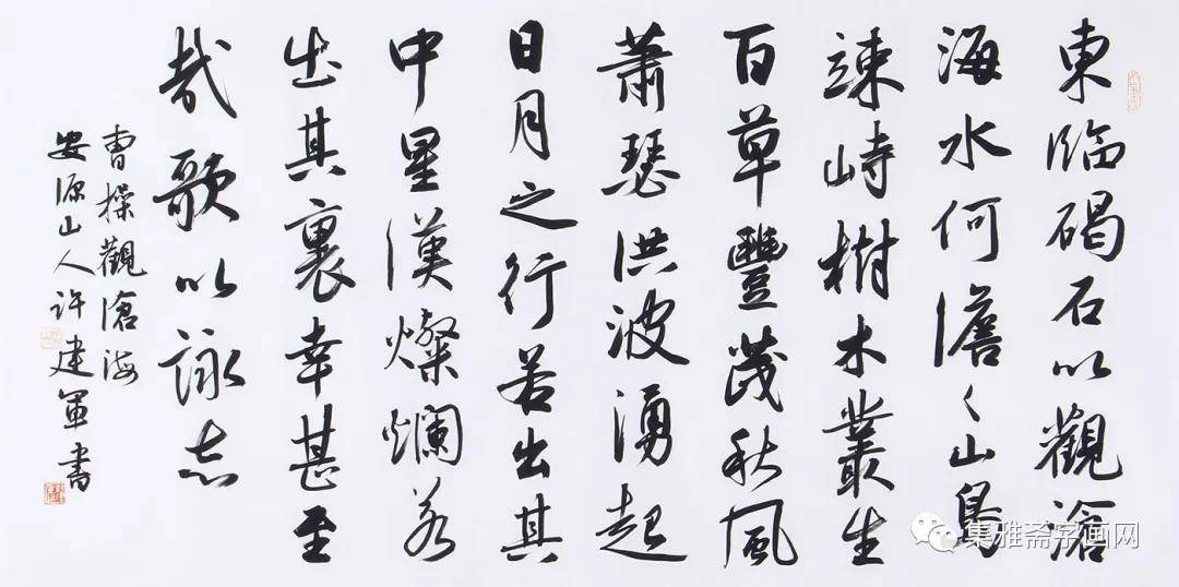 中书协许建军书法作品赏析刚健遒美韵深味浓