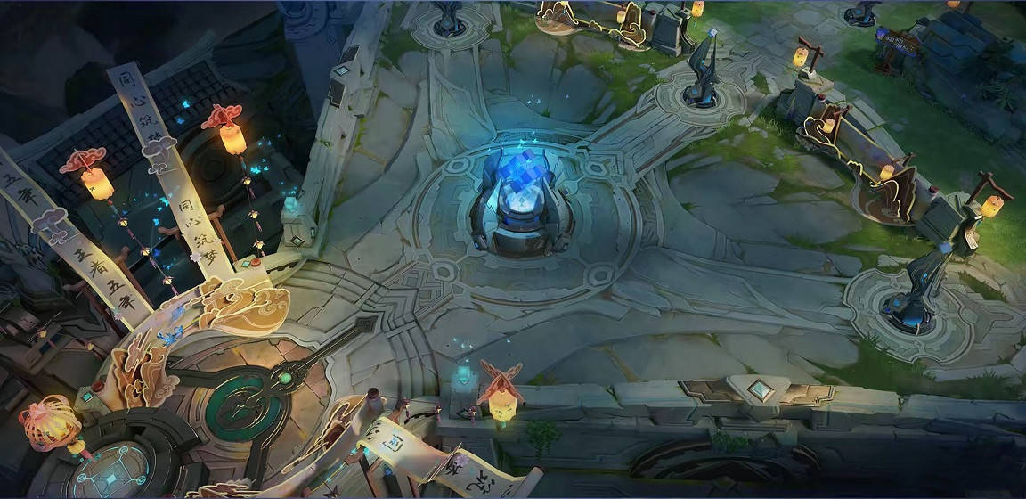 王者荣耀夜景地图即将上线野区布满萤火虫俯视图美到爆炸