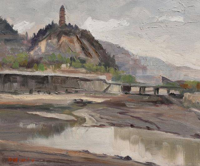 薛建收藏 2011年霍向鹏作品赏析1988年"霍向鹏油画写生展"由延安文联