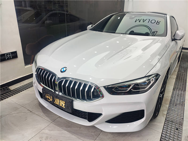 品味之选宝马840改色贴膜高亮火山灰汽车改色实车图集