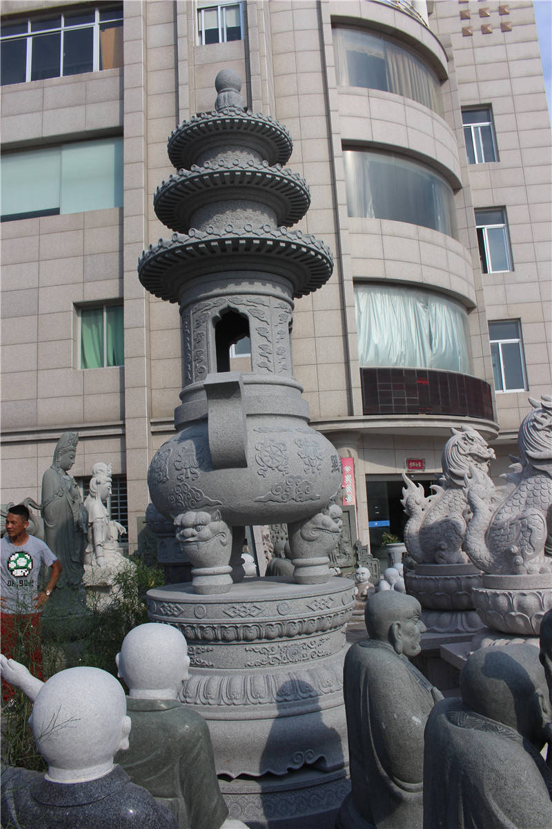 香炉04（大理石）新品未使用 圆形花岗岩香炉祠堂寺庙烧香长方形