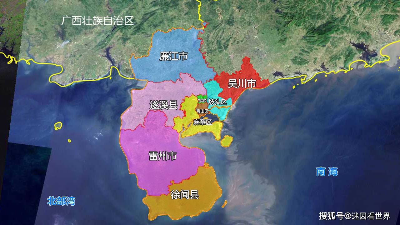 湛江地图放大图片