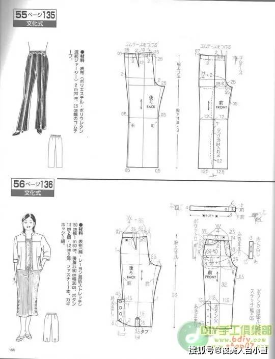 长裤|俊美人台小董/各种各样的裤子款式裁剪纸样图合集