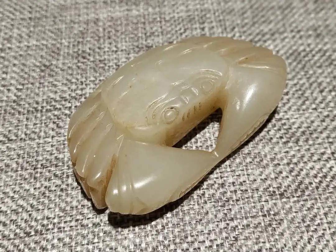 微拍猫古玉鉴赏清和田玉蟹