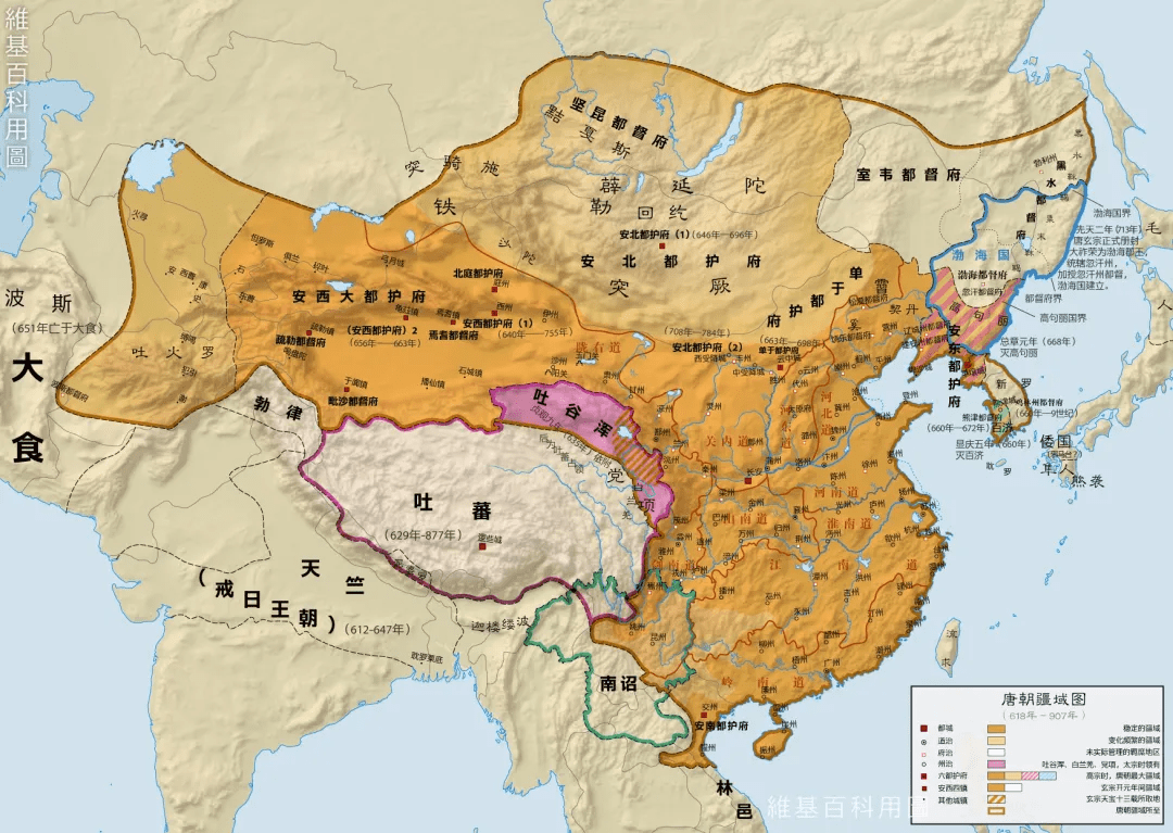 西漢疆域圖從漢代開始,西域(即今天的新疆地區)就已經屬於中原王朝的