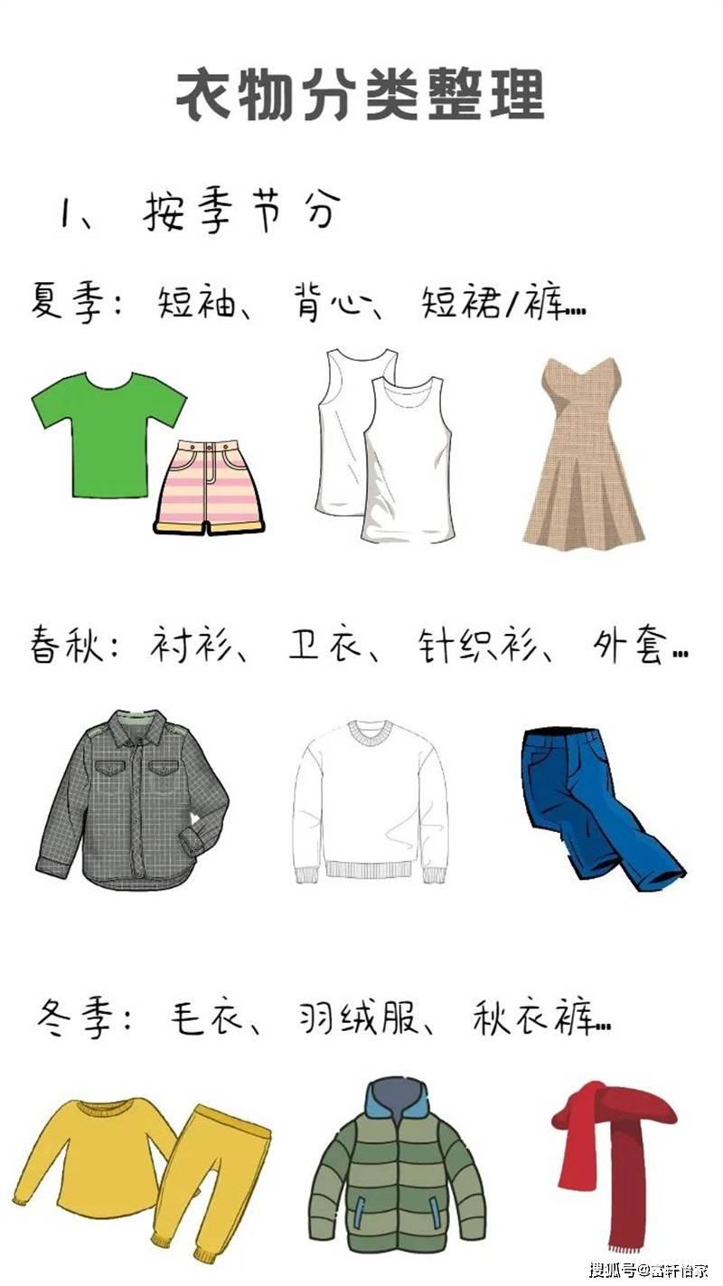 衣服全部种类图片