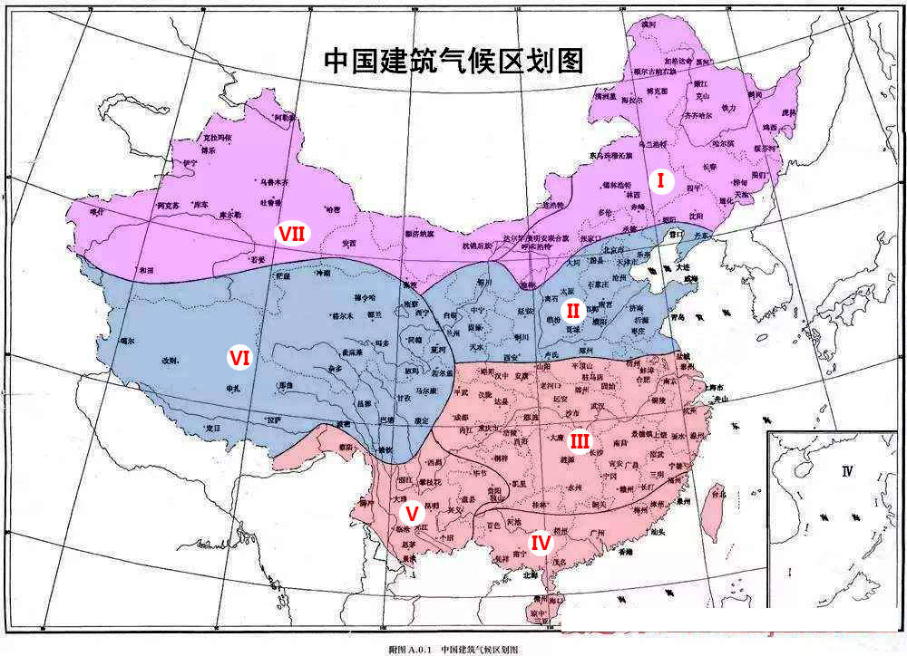 中国四大分区和气候图片