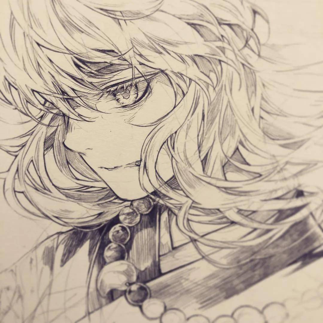 cg原画插画教程超级细致的人物线稿可以单独出道了