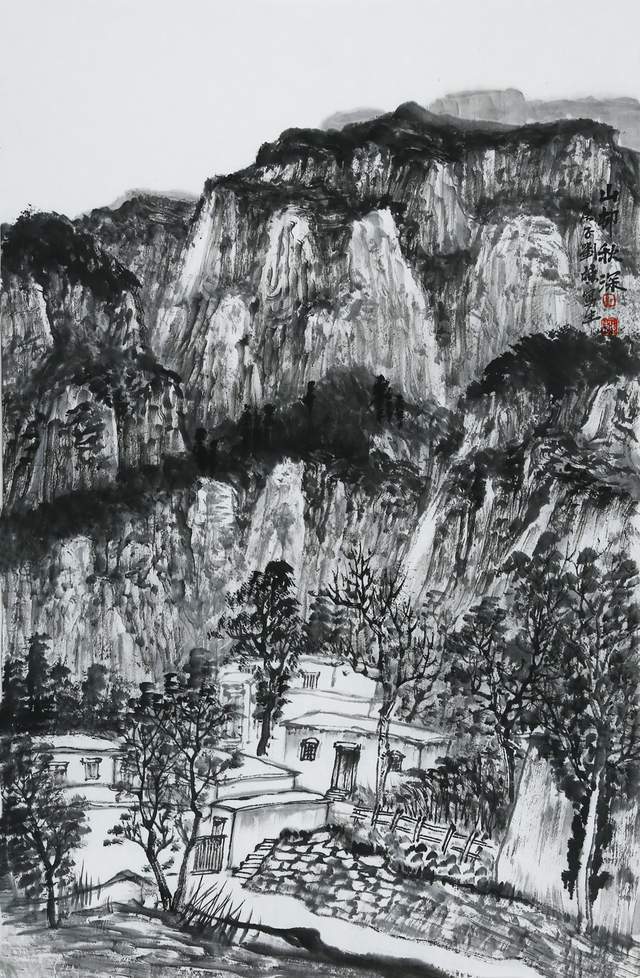 画作欣赏衡水学院刘栋教授秋季河北平山写生作品欣赏