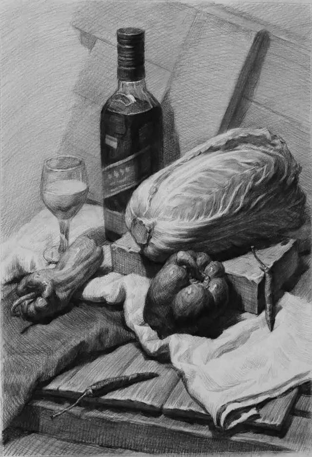 素描静物临摹范本范画静物结构素描画法步骤图附素描全套视频教程