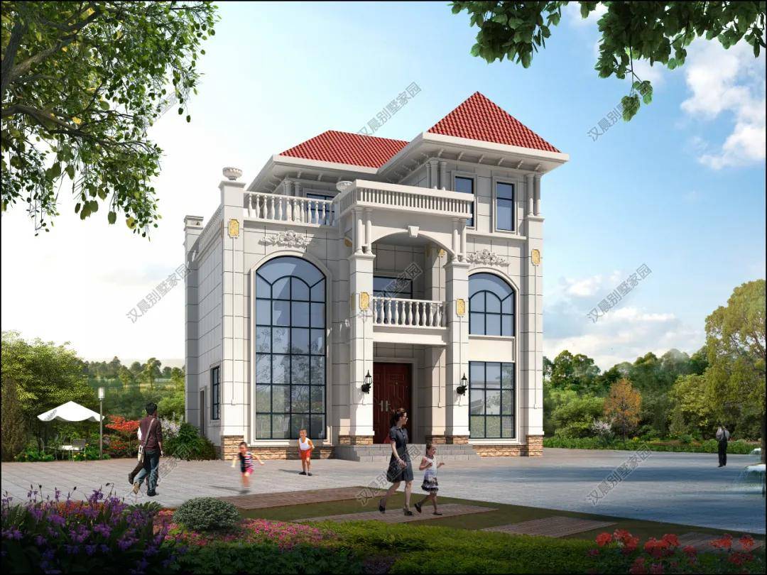 五款农村三层别墅30万建一栋邻里乡亲常做客