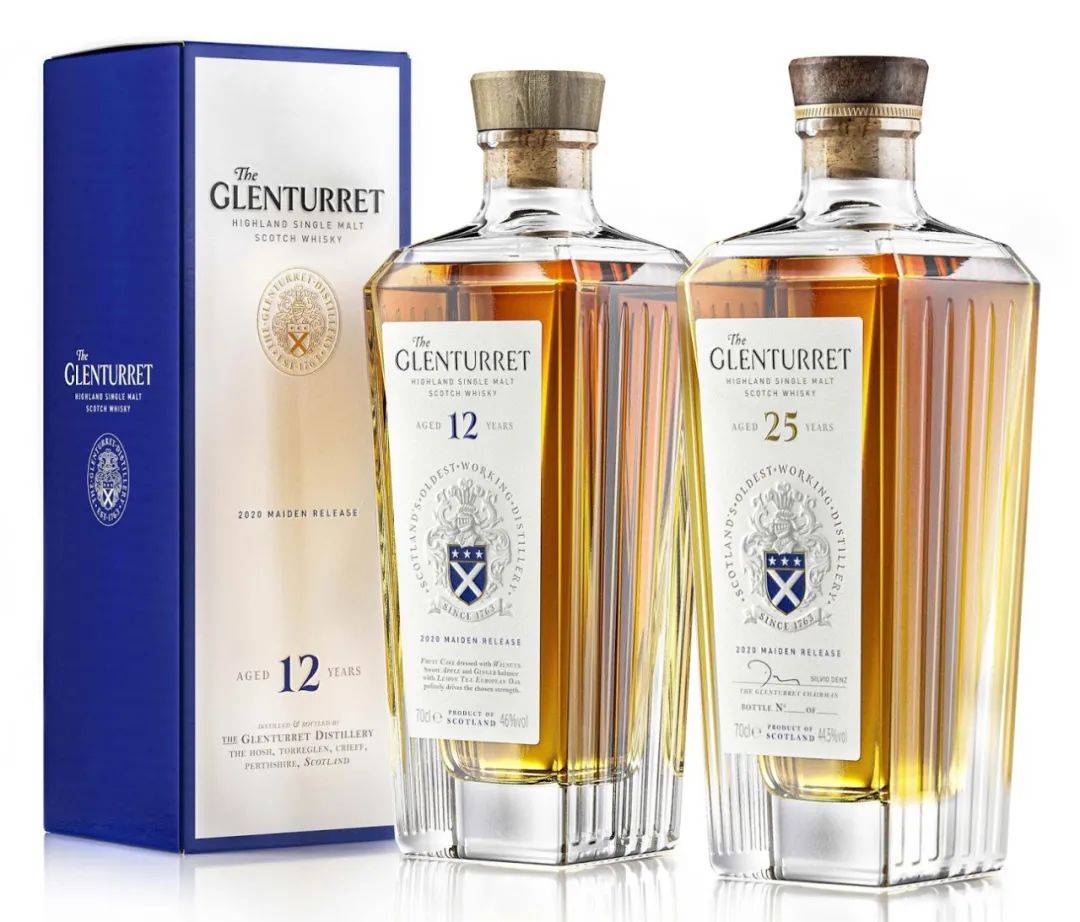 设计师手工绘制 glenturret 徽章,通过微妙的压花,热