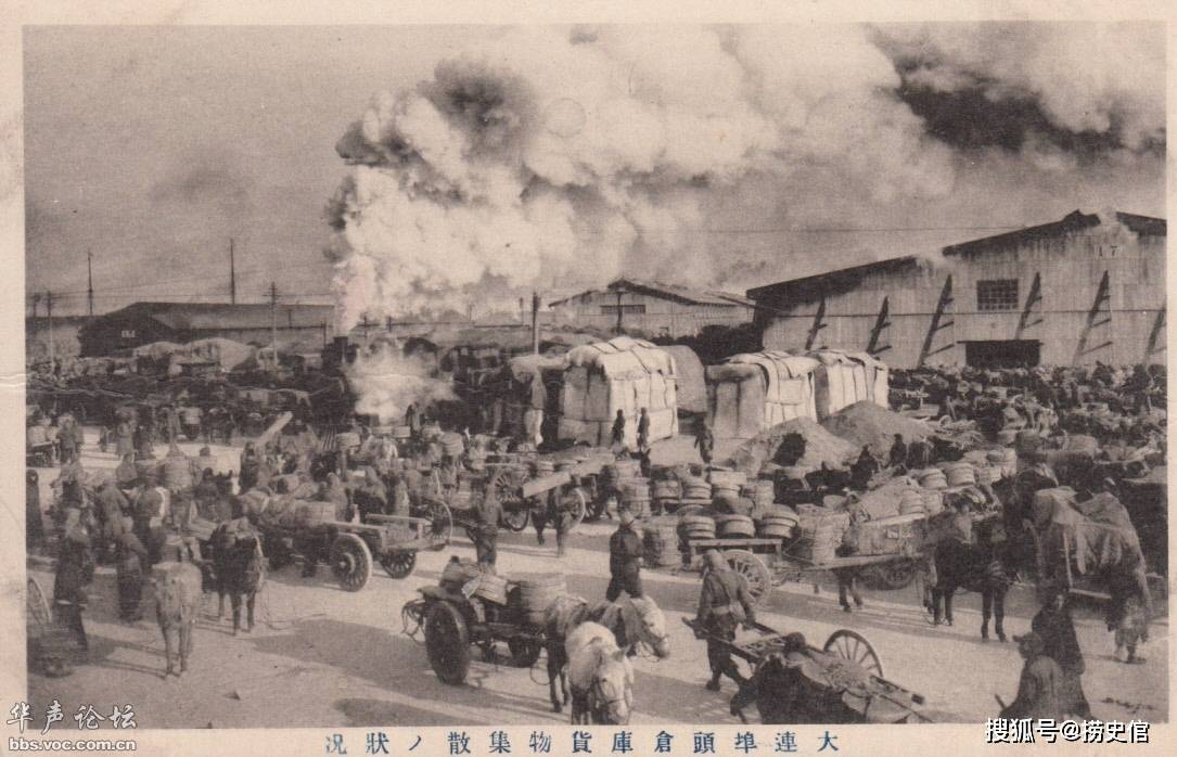 老照片,百年前二十年代的大连港