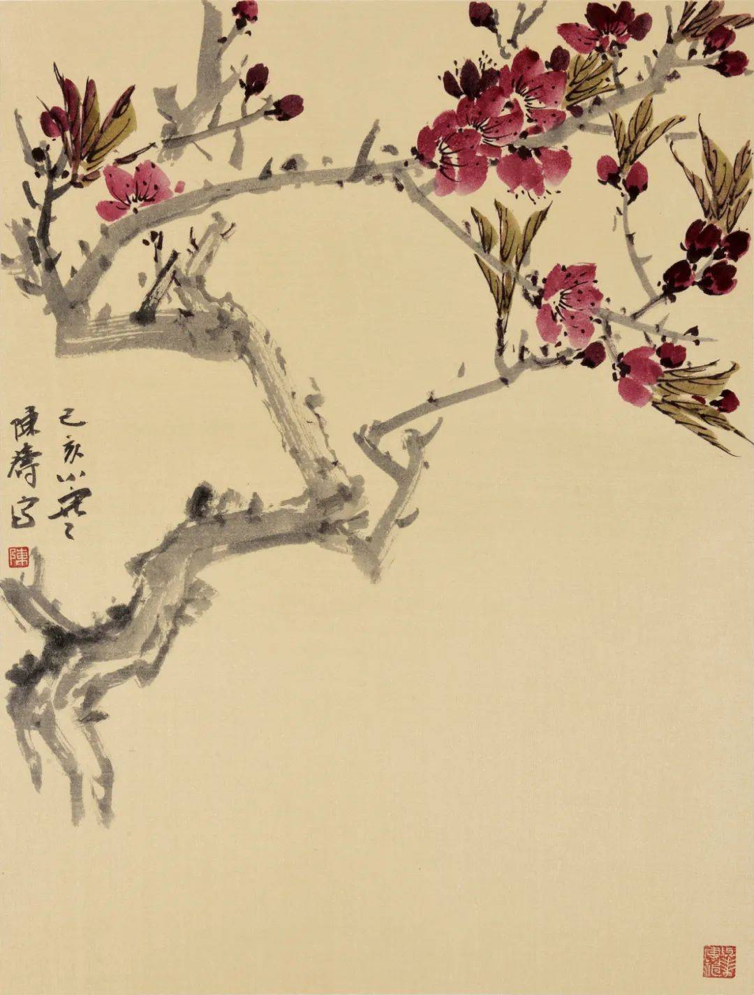 捻枝春花问春秋著名画家陈涛花鸟画赏读